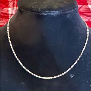 Pandora Silver Cable Chain Link Necklace. Sterling Silver, 925 ALE. 17.7”.